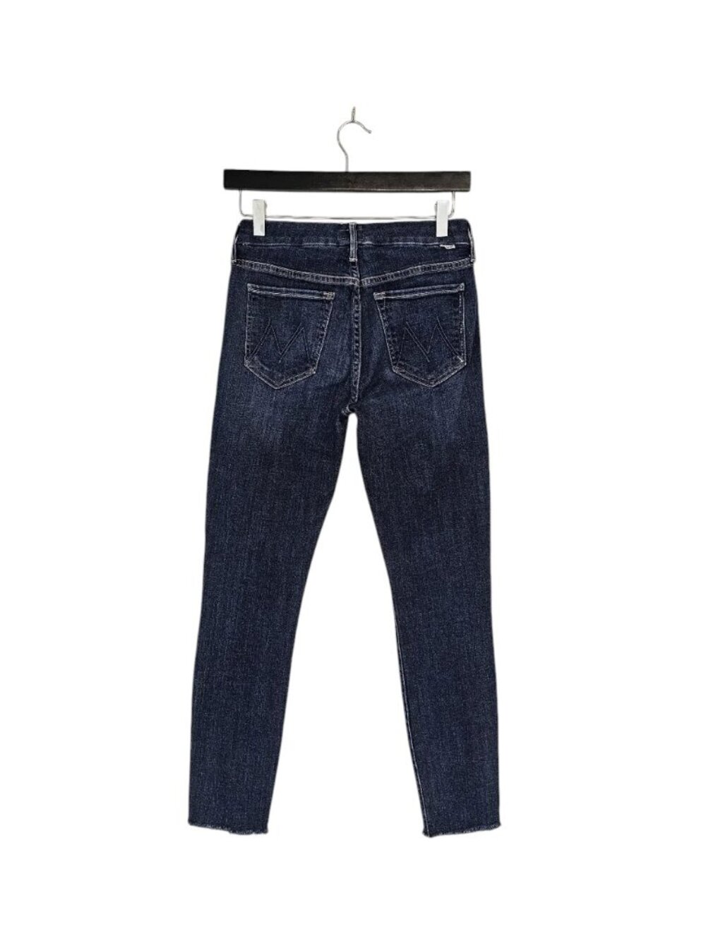 MOTHER Looker Ankle Fray Mid Rise Skinny Girl Crush Blue Jeans 26 Preowned - Picture 2 of 11